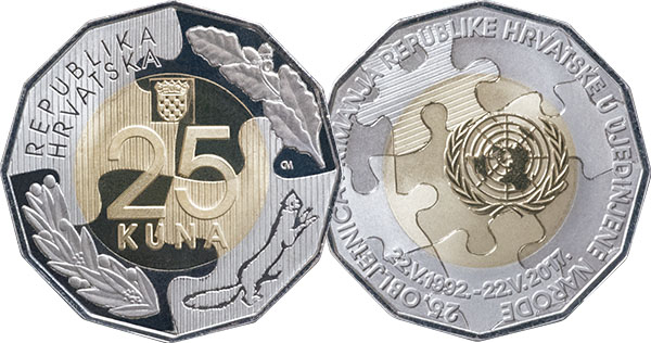 moneda conmemorativa 25 kuna